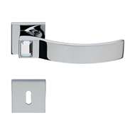 Elios Crystal Mortise Handle On Rose - 